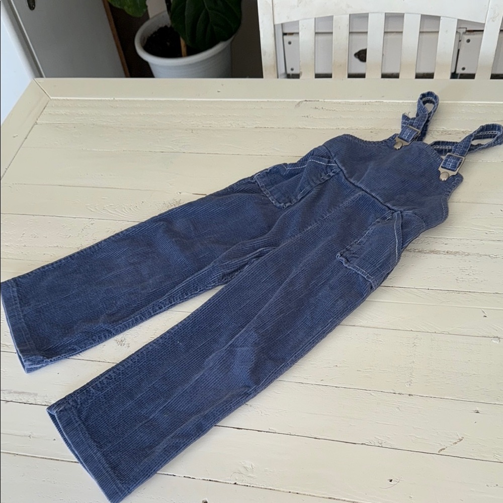 🧡Vintage 1970s 3X gender neutral corduroy cornflower Blue Corduroy Overalls